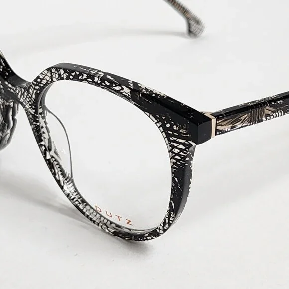 DUTZ DZ2330 Women's Square Glasses in Clear / Black Scribble | 51mm - Picture 8 of 11
